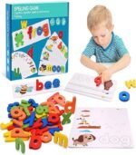 Kids Alphabet Wooden Spelling Game (English Words Exercise Artifact)